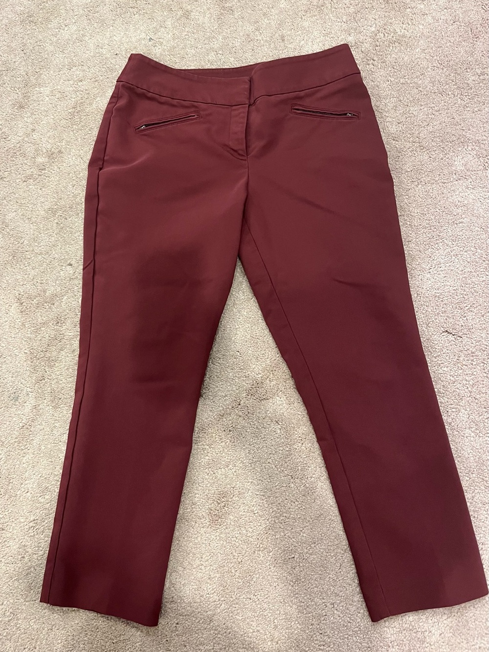 Ann Taylor Wine Cropped Dress Pants